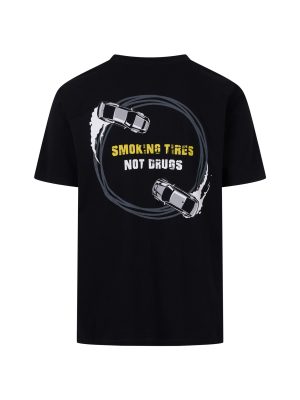 “Smoking tyres, not drugs”